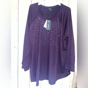 Plus Size Purple Sweater NWT Soft Size 3XL